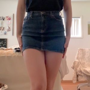 Denim mini skirt